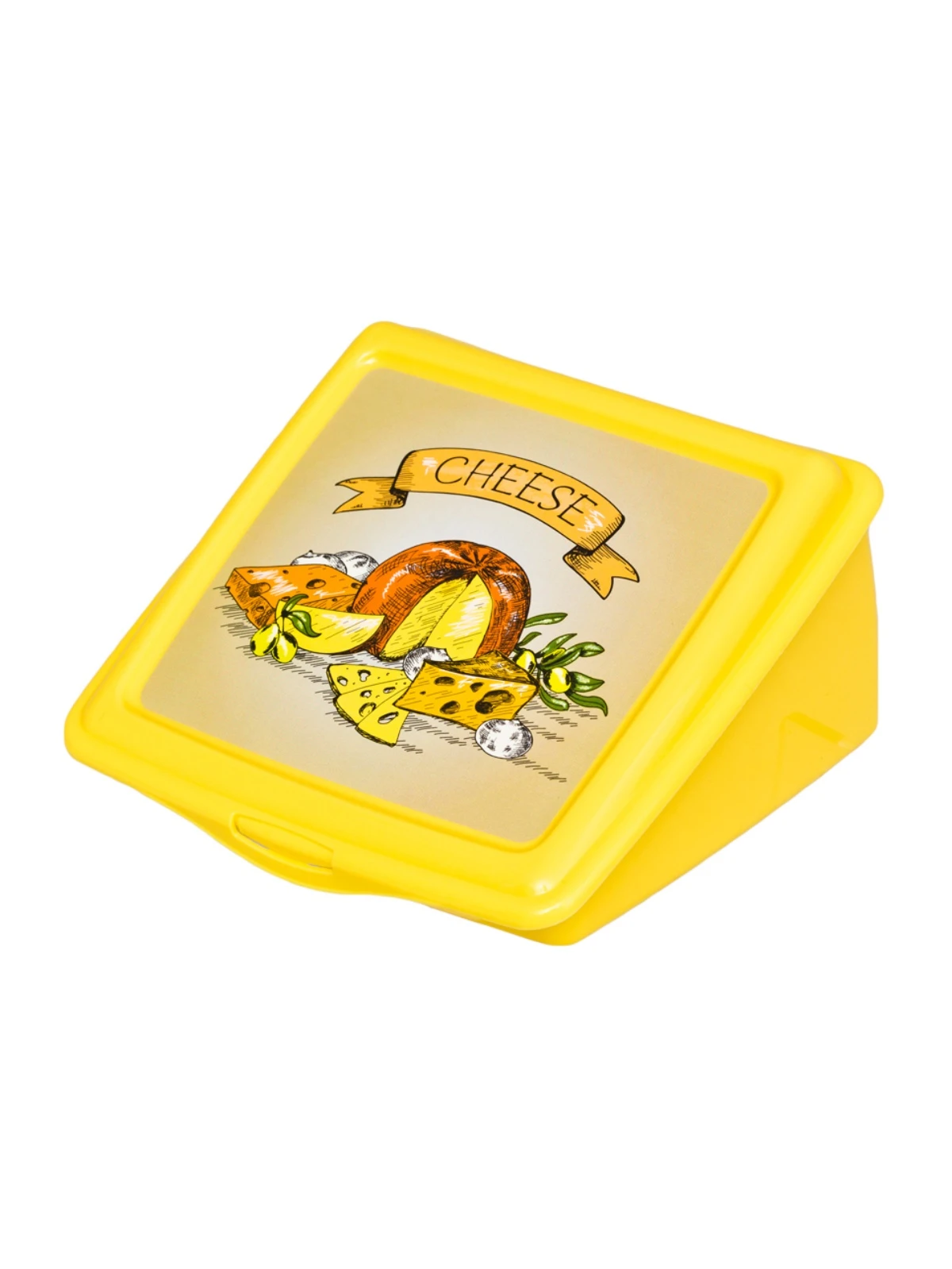Контейнер для сыра, с декором 135х120х75мм. B12466