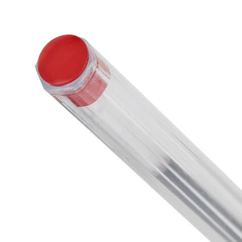 Ручка шариковая STAFF Basic Budget BP-02, письмо 500 м, КРАСНАЯ, длина корпуса