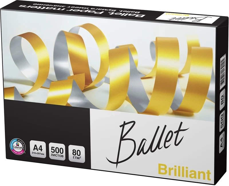 БУМАГА ДЛЯ ОФИСНОЙ ТЕХНИКИ "BALLET BRILLIANT" КЛАСС A+ 500Л A4