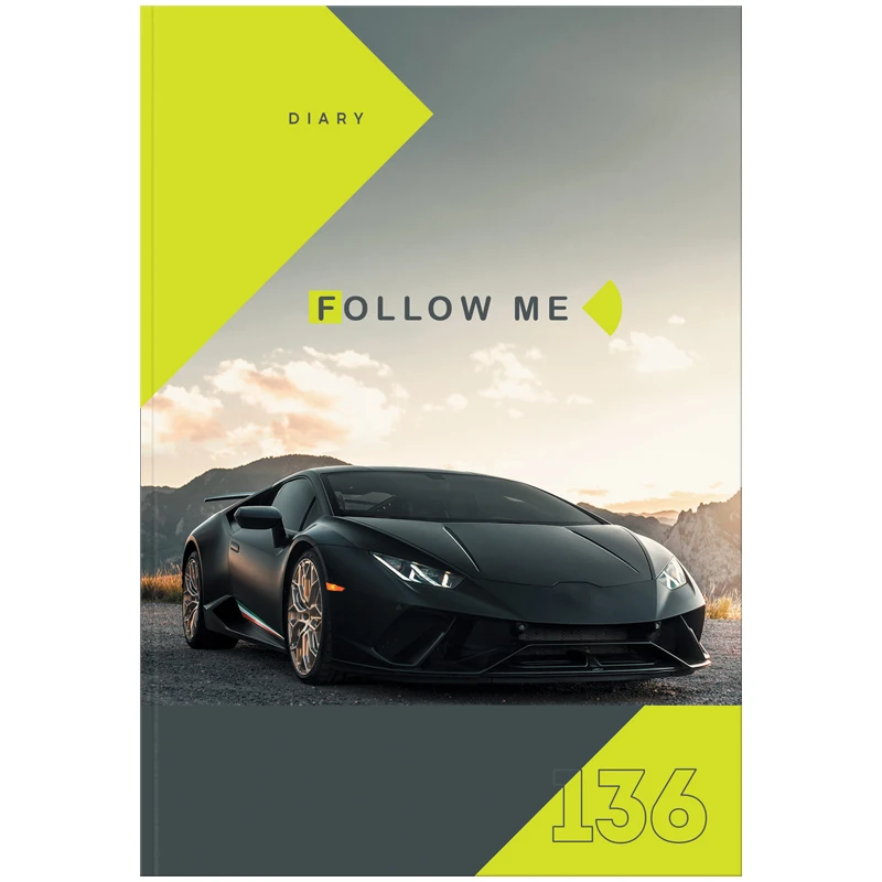 Ежедневник недатированный А5, 136л., ЛАЙТ BG "Следуй за мной",