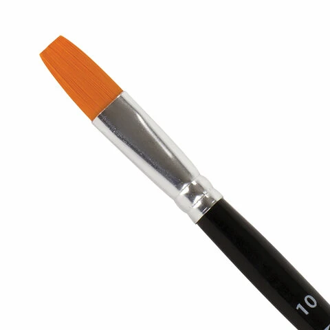 Кисть BRAUBERG синтетика, плоская, №10, 200870 Кисть BRAUBERG синтетика, плоская, №10, 200870