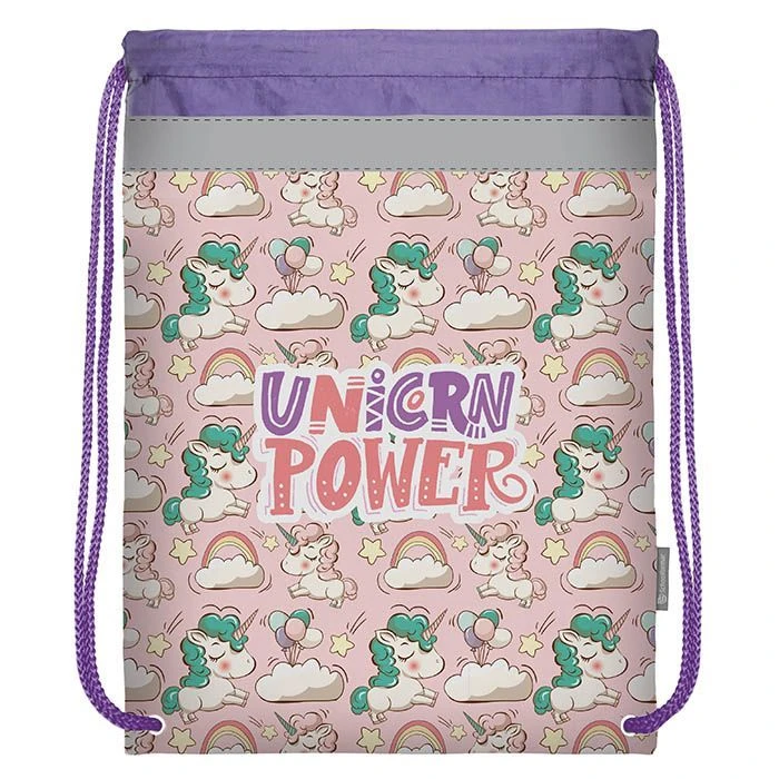 Мешок для обуви Schoolformat ЕДИНОРОЖКИ 42 х 34 см 1 отд. сирен.
