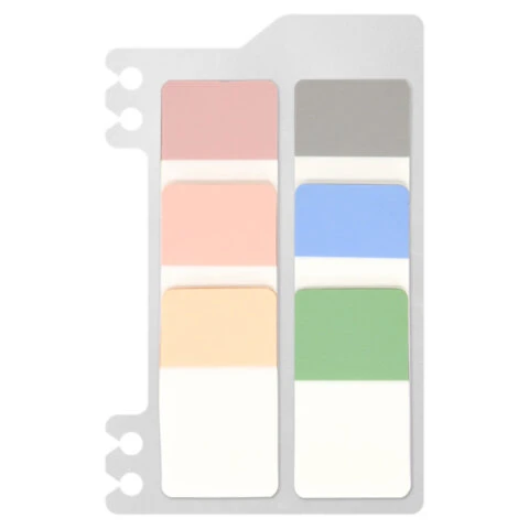 Закладки клейкие пастельные BRAUBERG PASTEL, пластиковые, 45х25 мм, 6 цветов х