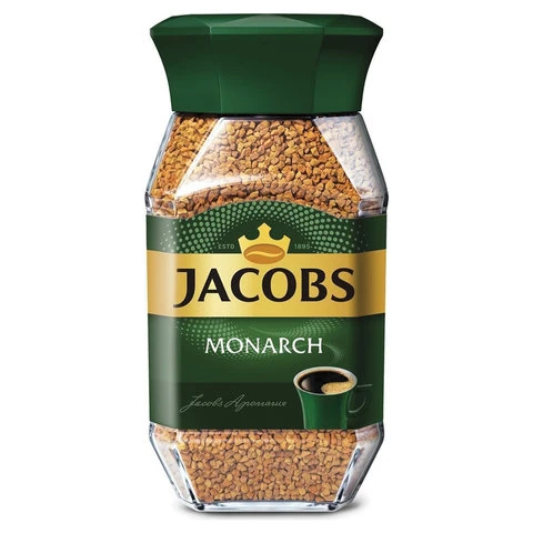 Кофе растворимый JACOBS "Monarch", сублимированный, 47,5 г, стеклянная
