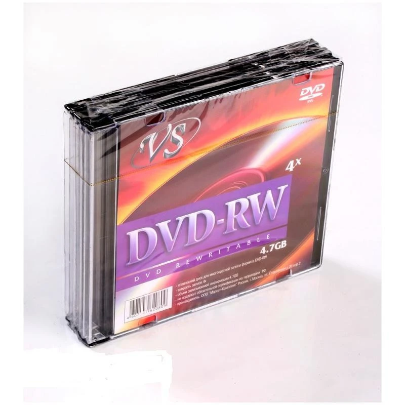 Носители информации VS DVD-RW 4,7GB 4x SL/5 штр.  4607147620809