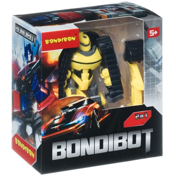 Трансформер 2в1 BONDIBOT робот-экскаватор, Bondibon BOX 17,4x15,7x8,5 см,