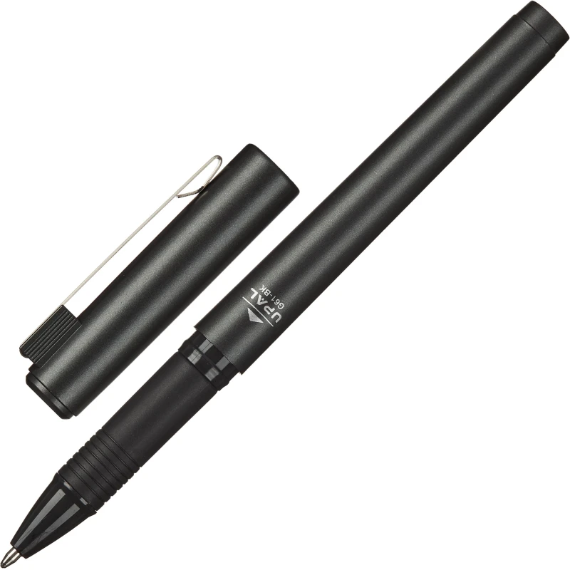 Ручка гелевая неавтомат. Deli Upal шар.1мм лин 0,7мм черн, манж, EG61-BK