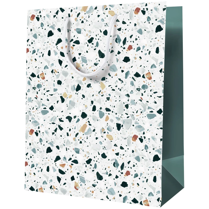 Пакет подарочный 11*14*6,5см ArtSpace "Terrazzo white", ламинированный