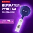 Держатель-рулетка для бейджей, 70 см, петелька, клип, синий, в блистере,