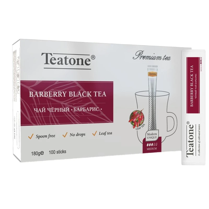 Чай черный в стиках с ароматом барбариса Teatone, 1,8грx100шт