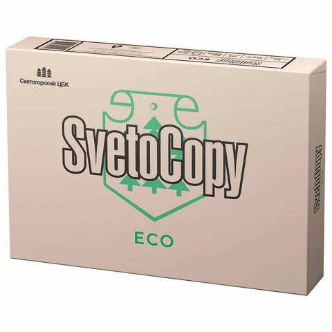 Бумага офисная А4, 80 г/м2, 500 л., SVETOCOPY ECO, белизна 60%, Sylvamo