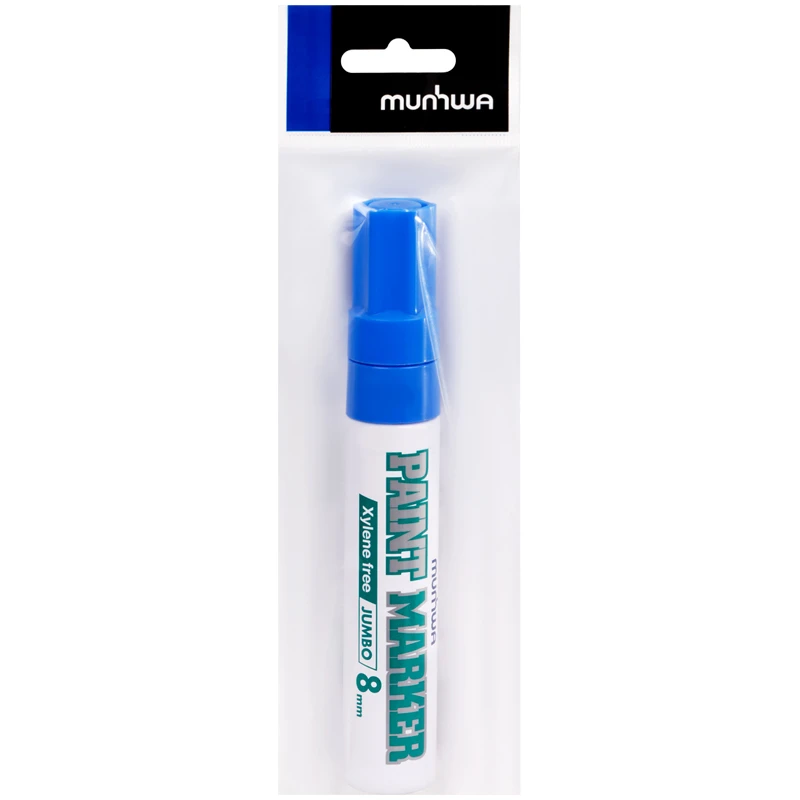 Маркер-краска MunHwa "Jumbo Chisel" синяя, 8мм, нитро-основа, Маркер-краска MunHwa "Jumbo Chisel" синяя, 8мм, нитро-основа,