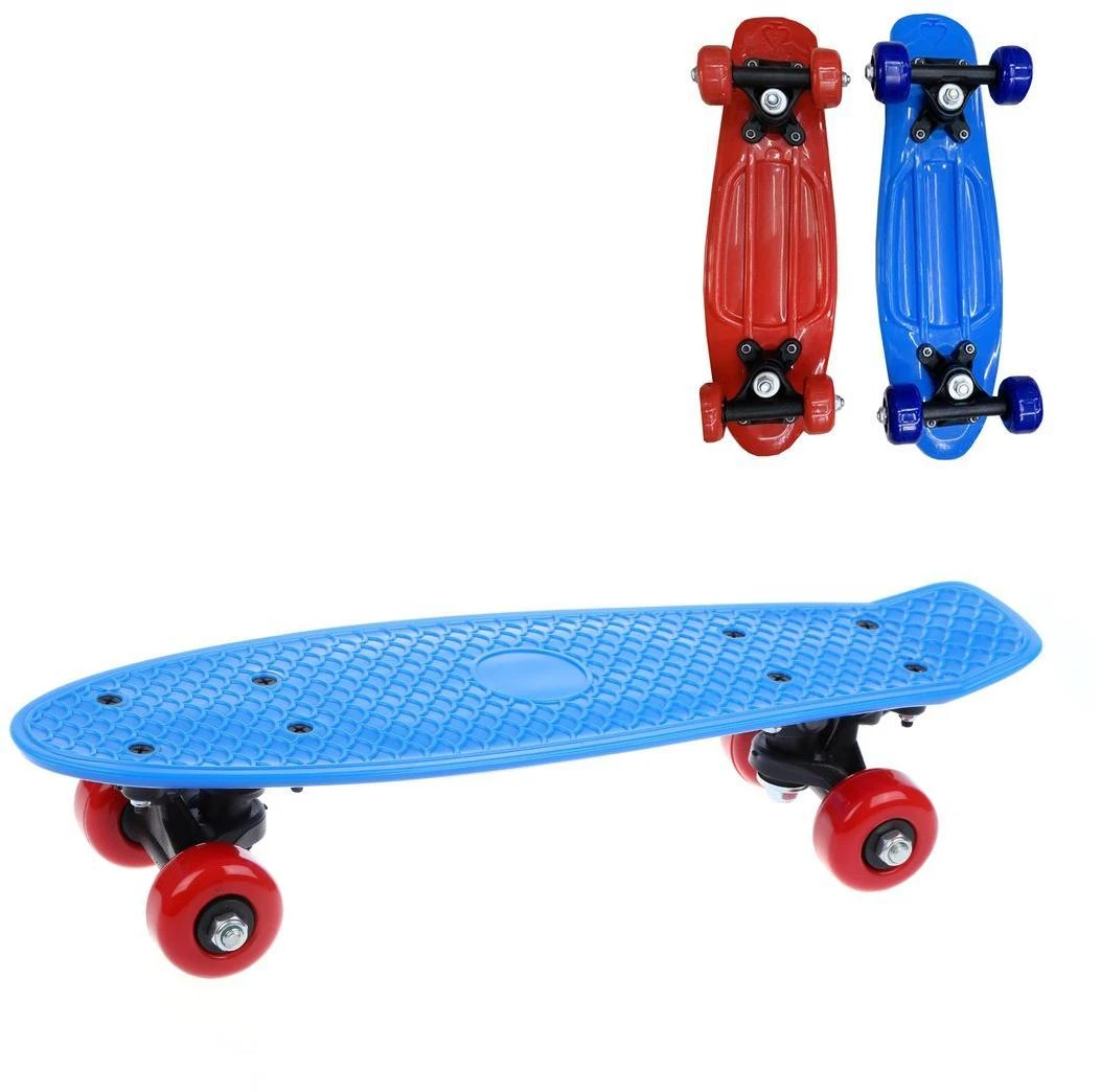 Скейтборд пластик 41 см, колеса PVC, крепления пластик, в ассортименте