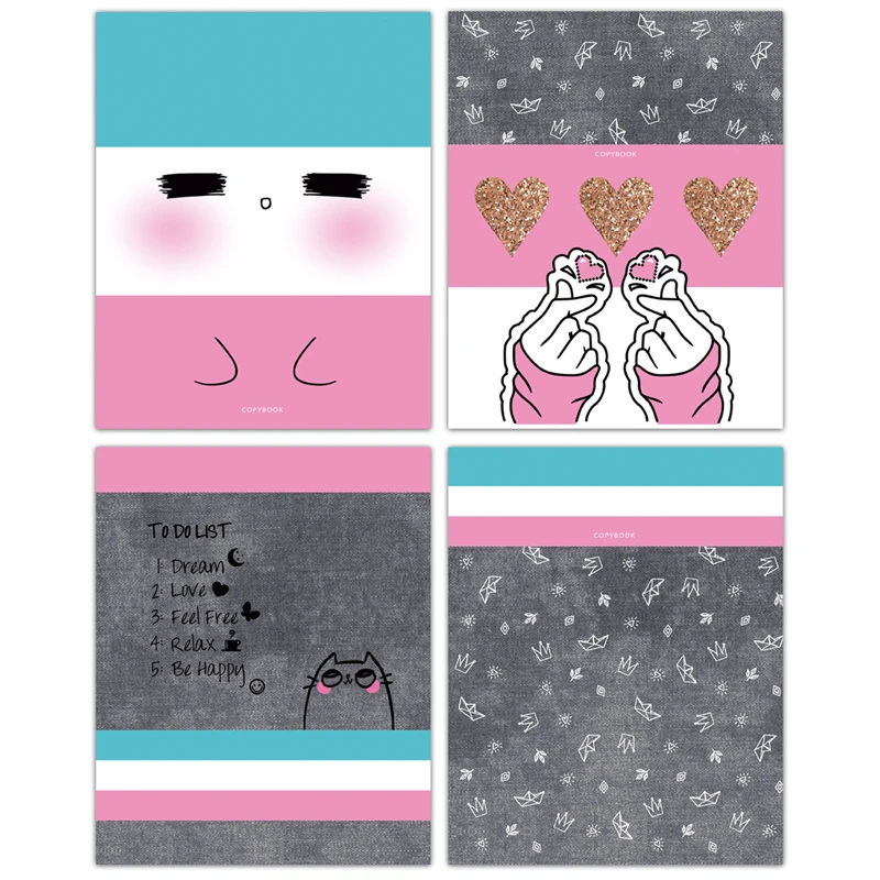 Тетрадь 48л., А5, клетка BG "Be happy", эконом