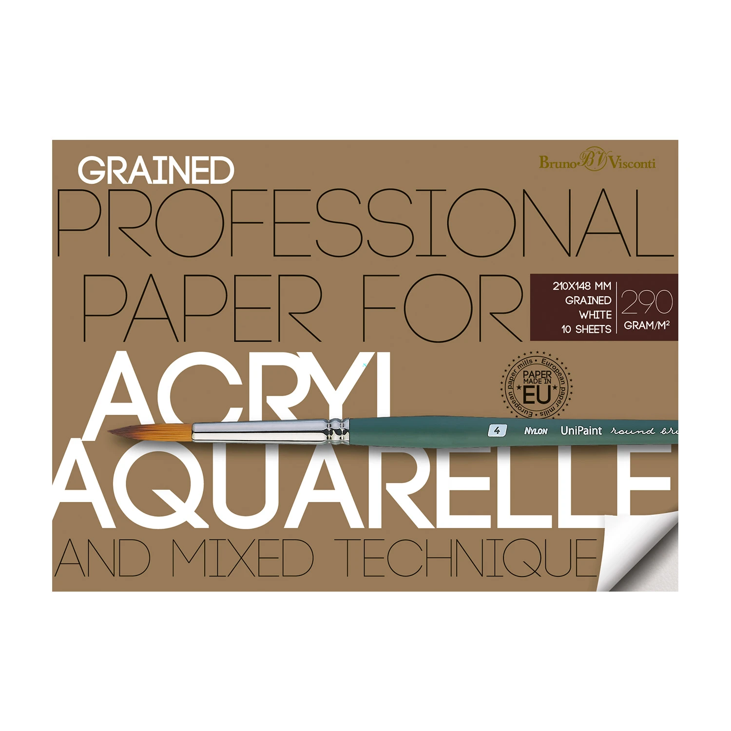 БУМАГА ДЛЯ АКВАРЕЛИ, АКРИЛА В ПАПКЕ 290 г/м2 А5 (148х210 мм), 10 л. 1 ВИД БУМАГА ДЛЯ АКВАРЕЛИ, АКРИЛА В ПАПКЕ 290 г/м2 А5 (148х210 мм), 10 л. 1 ВИД
