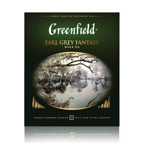 Чай GREENFIELD (Гринфилд) "Earl Grey Fantasy", черный с бергамотом,