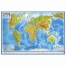 Карта мира физическая 101х66 см, 1:29М, с ламинацией, интерактивная, европодвес,