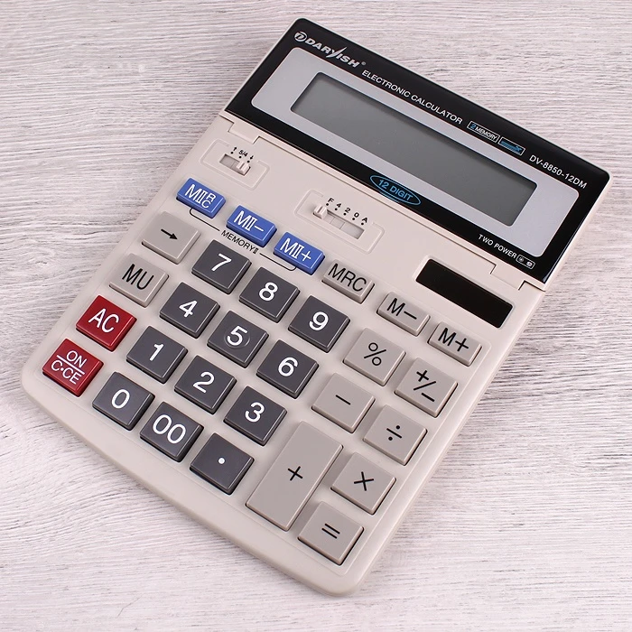 Калькулятор настольный 12 pазр. "Darvish" двойное питание 200*150*27мм