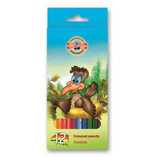 Набор цветных карандашей KOH-I-NOOR ПТИЦЫ 12 цв. шестигранные с заточкой