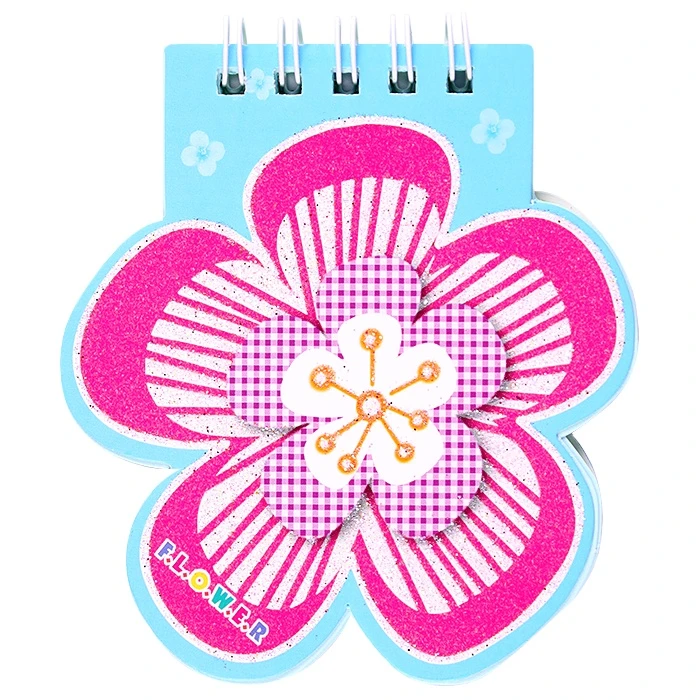 Блокнот А7 на спирали "Цветочек" ассорти