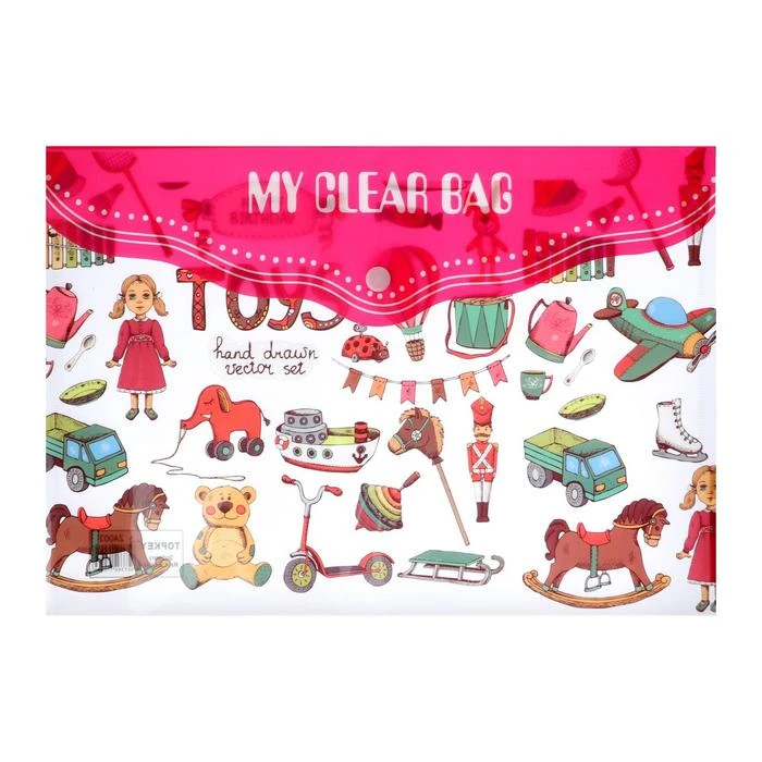 Папка-конверт на кнопке формат А4 160мкр МИКС Ассорти Папка-конверт на кнопке формат А4 160мкр МИКС Ассорти