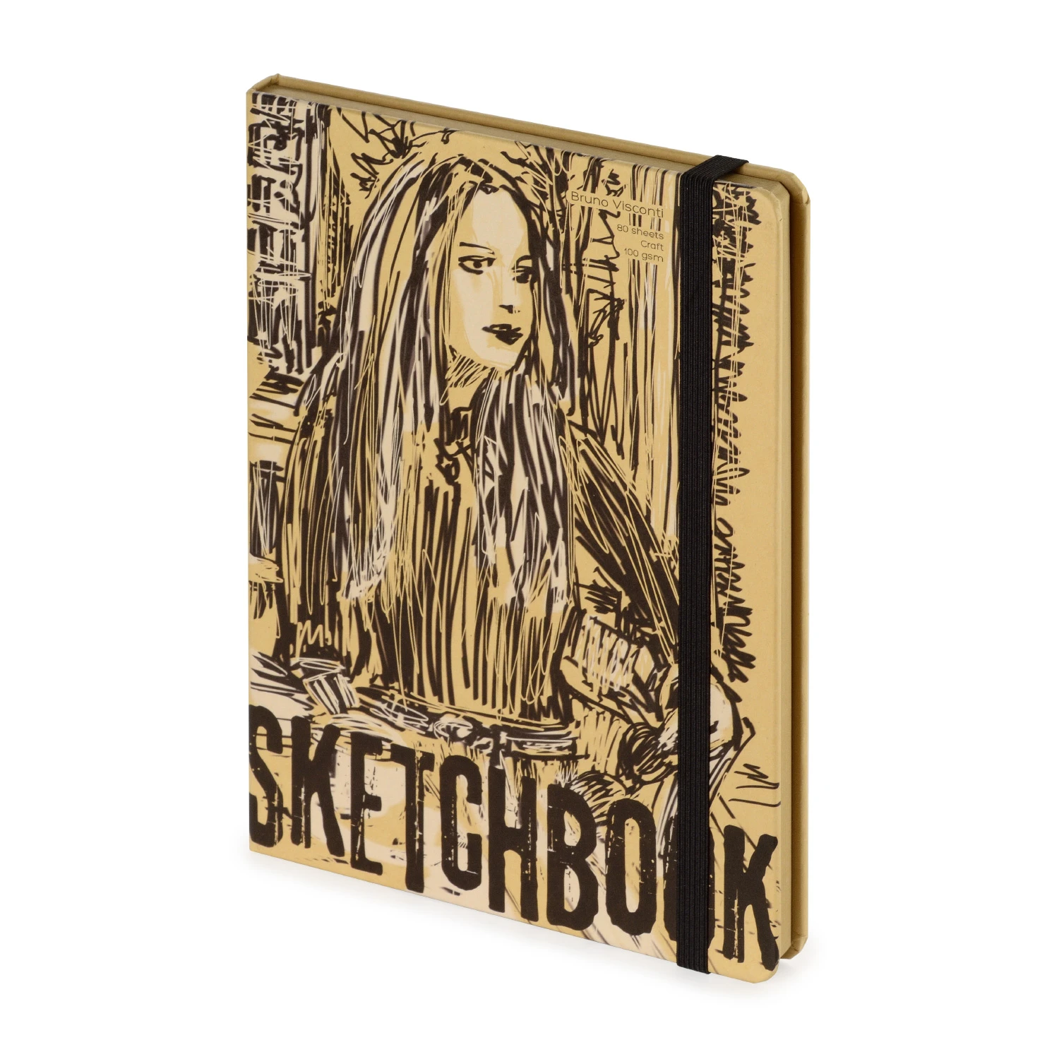 SKETCHBOOK BV, 179х250 мм, 80Л, КРАФТ 100 гр, В ТВЕРДОМ ПЕРЕПЛЕТЕ (3 ВИДА)