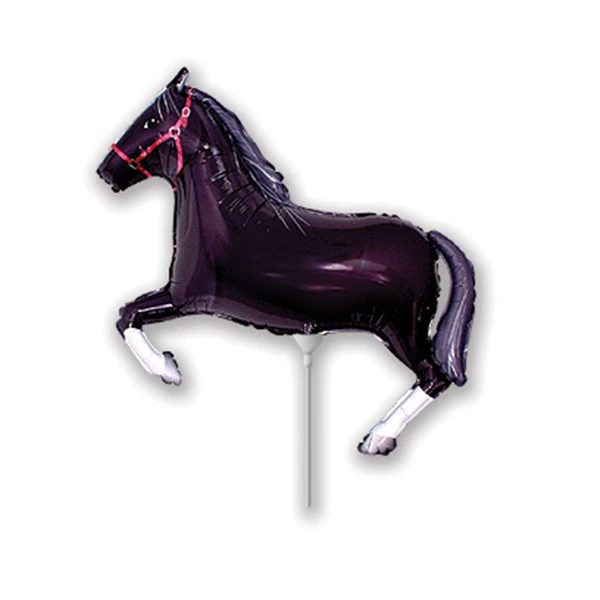 Мини Фигура Лошадь черная 29 см X 42 см фольгированный шар