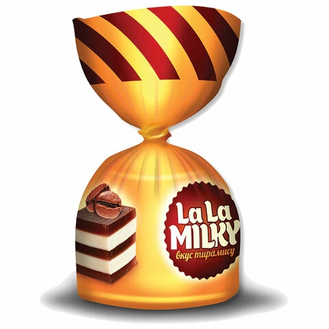 Конфеты шоколадные БОГАТЫРЬ "La La MILKY" с молочно-желейной начинкой