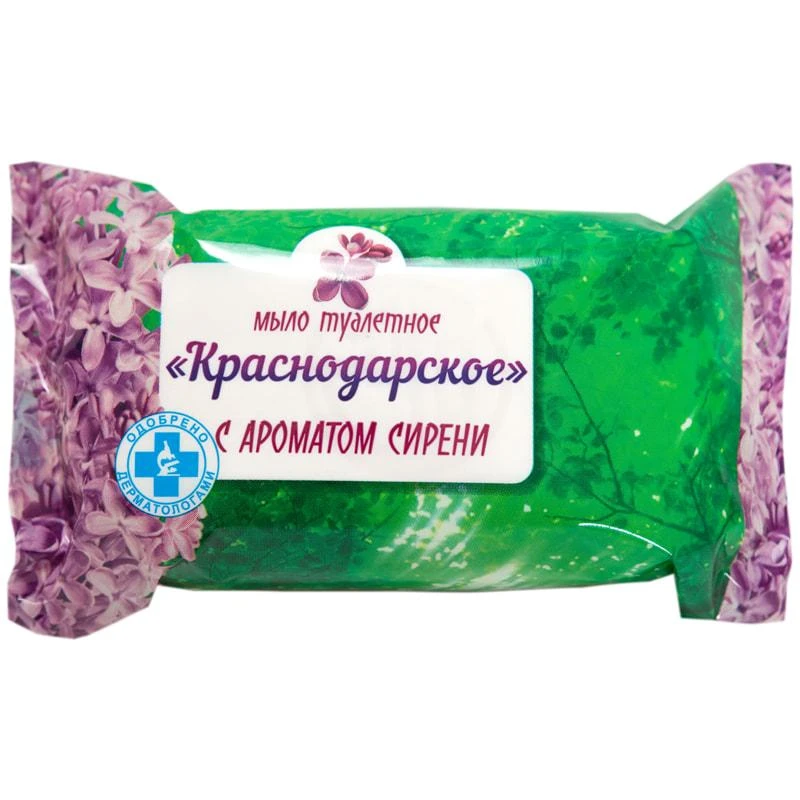 Мыло туалетное Меридиан "Краснодарское. Сирень", 100г, флоу-пак.