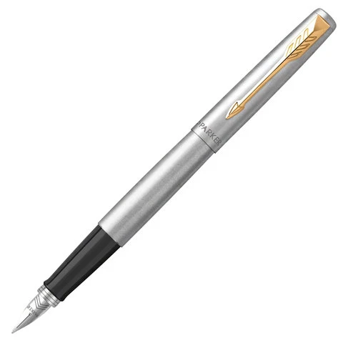 Набор PARKER "Jotter Stainless Steel GT": шариковая ручка синяя и