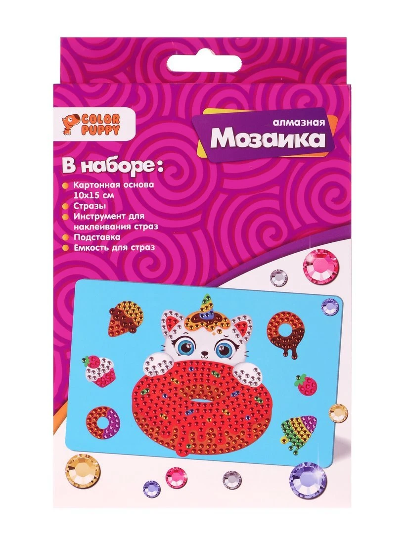 Набор для творчества Алмазная мозаика «Кэтикорн», 10*15см.