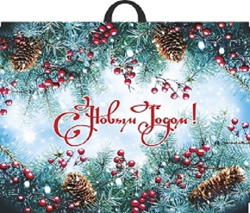 Пакет полиэтиленовый с петлевой ручкой Голубая ель 71*55/90 ПИ-4152 Пакет полиэтиленовый с петлевой ручкой Голубая ель 71*55/90 ПИ-4152