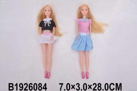 Кукла (28см.) 2 вида микс (ноги гнуться) в пакете (Арт. 1926084)