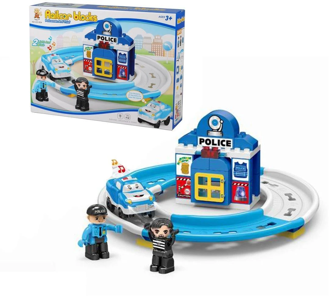 Конструктор Полицейский участок, 30 деталей, коробка,свет, звук. Y20044127