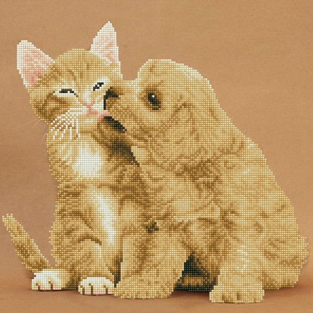 Кристальная мозаика (алмазная вышивка) "ФРЕЯ" ALV-26 "Котенок и
