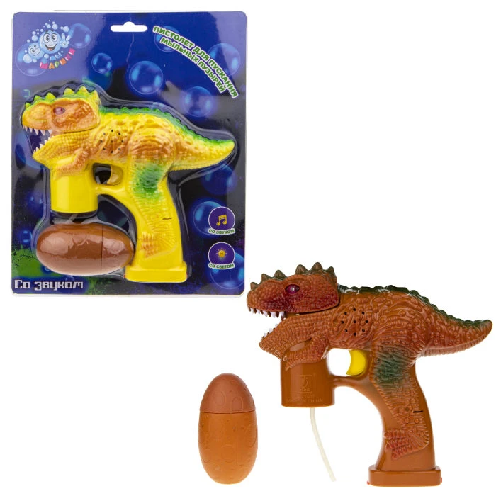 1toy Мы-шарики! Пистолет на батарейках с мыльными пузырями, со световыми и