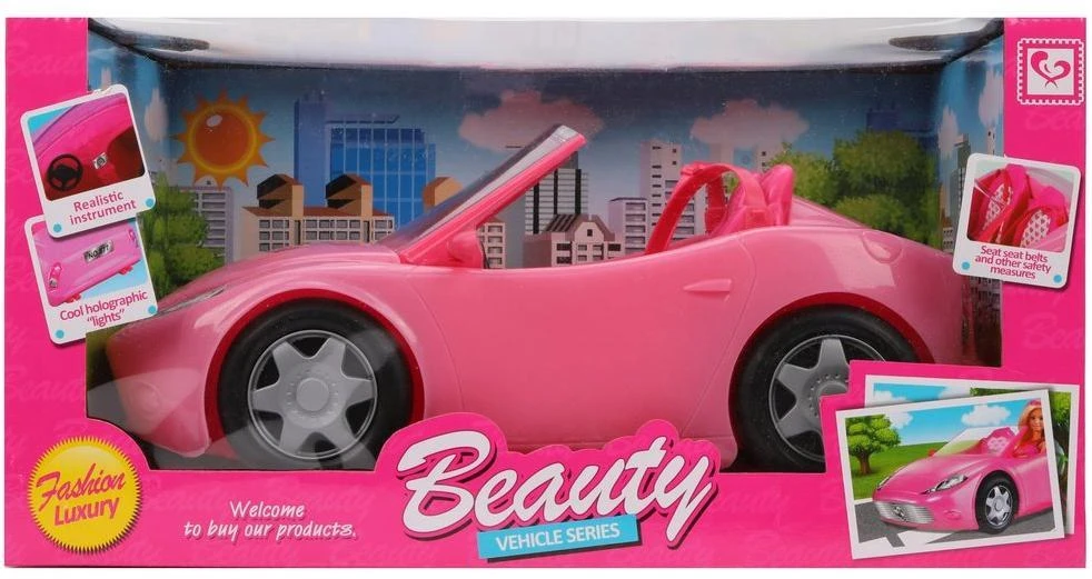 Машина для куклы, розовая