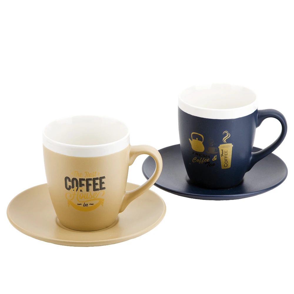 Чайный набор, 4пр. (2персоны) "Golden Coffee"v=240мл. (2 вида)