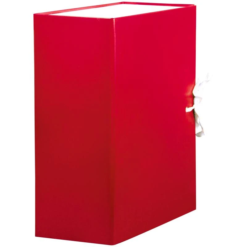 Короб архивный с завязками OfficeSpace разборный, БВ, 120мм, красный, клапан
