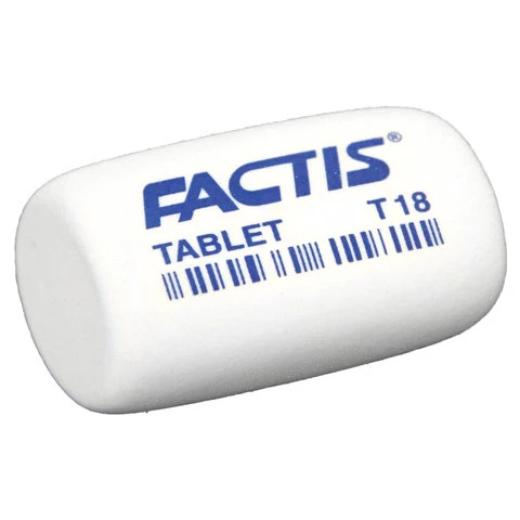 Резинка стирательная FACTIS Tablet T 18 (Испания), скошенный край, 45х28х13 мм,