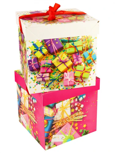 Коробка складная Красивые подарочки, 10х10х10 см, в ассортименте ПП-6181