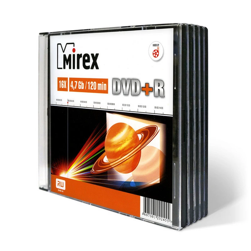 Носители информации Mirex DVD+R 4,7 Гб 16x slim case 5 pack (UL130013A1F) Носители информации Mirex DVD+R 4,7 Гб 16x slim case 5 pack (UL130013A1F)