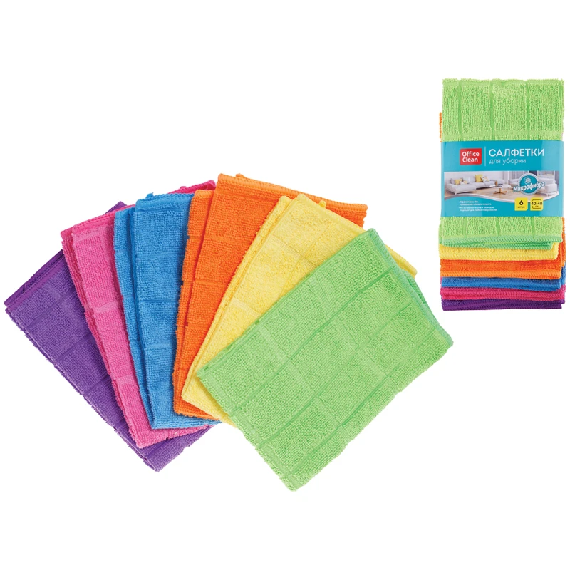 Салфетки для уборки OfficeClean "Универсальные", набор 6 шт.,