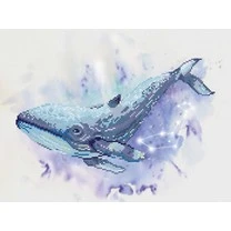 Кристальная (алмазная) мозаика "ФРЕЯ" ALVR-134 "Кит" 40 х 30