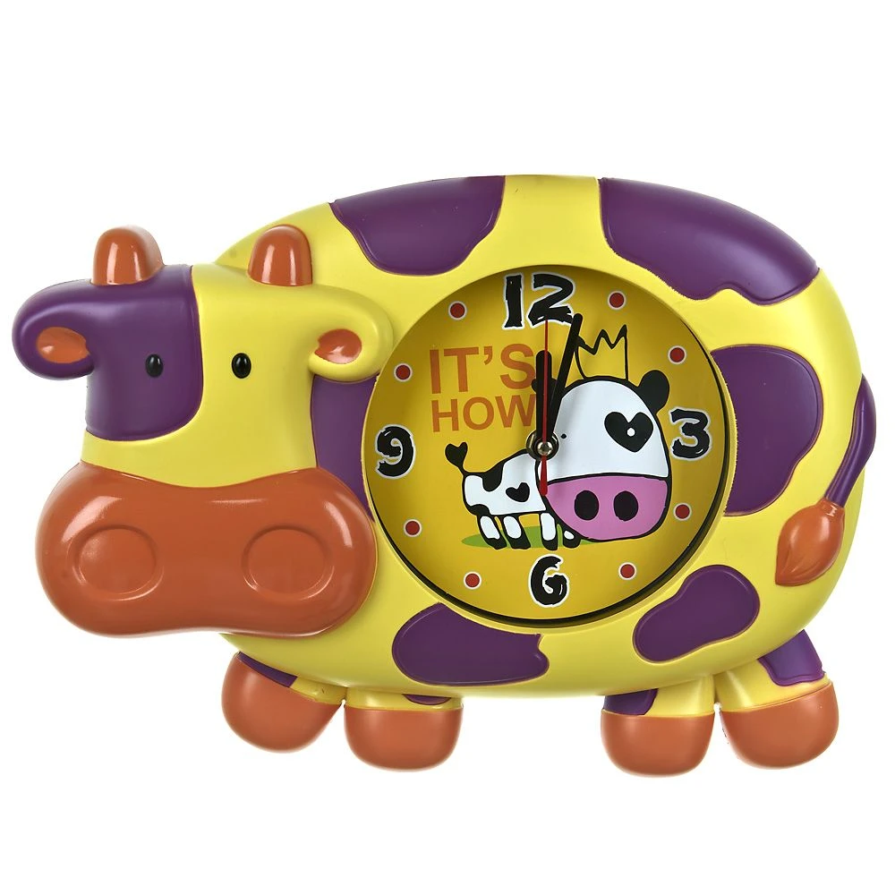 Часы настенные (с маятником) "Веселая корова" 35,5*7,5*26см. (4вида)
