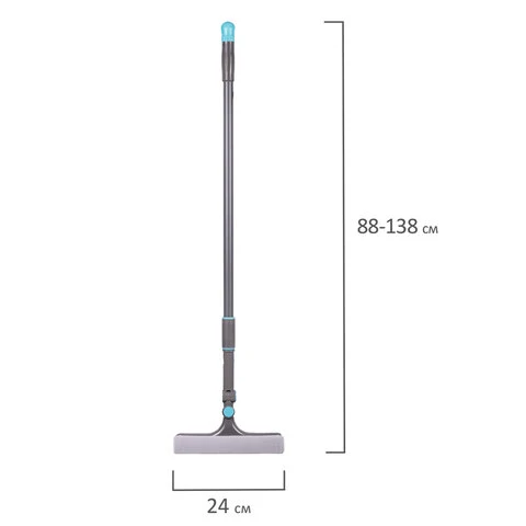 Стекломойка вращающаяся со сгоном, телескопическая ручка 88-138 см, ширина 24