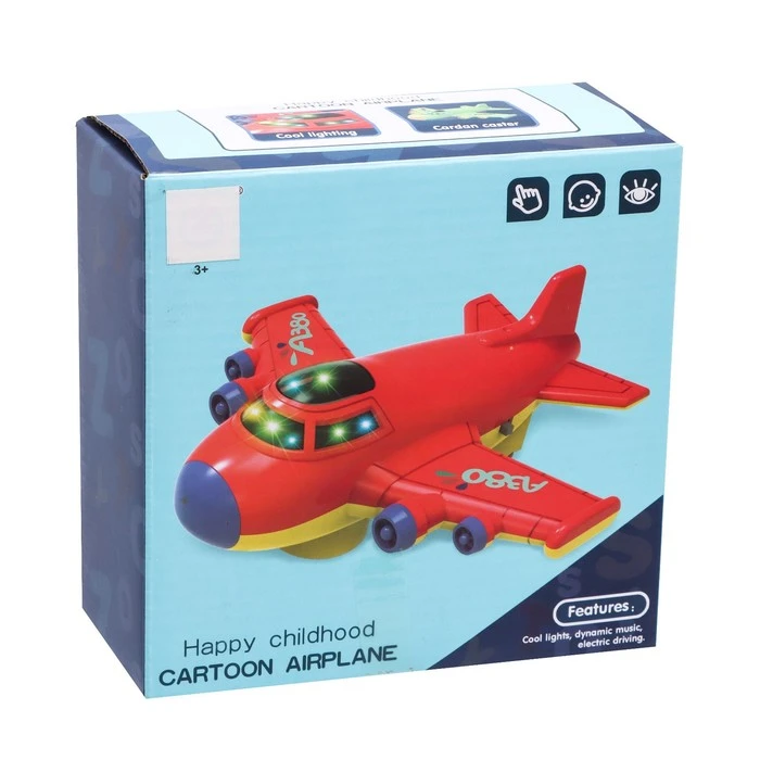 Самолёт «Лайнер», свет и звук, работает от батареек, цвет МИКС Самолёт «Лайнер», свет и звук, работает от батареек, цвет МИКС