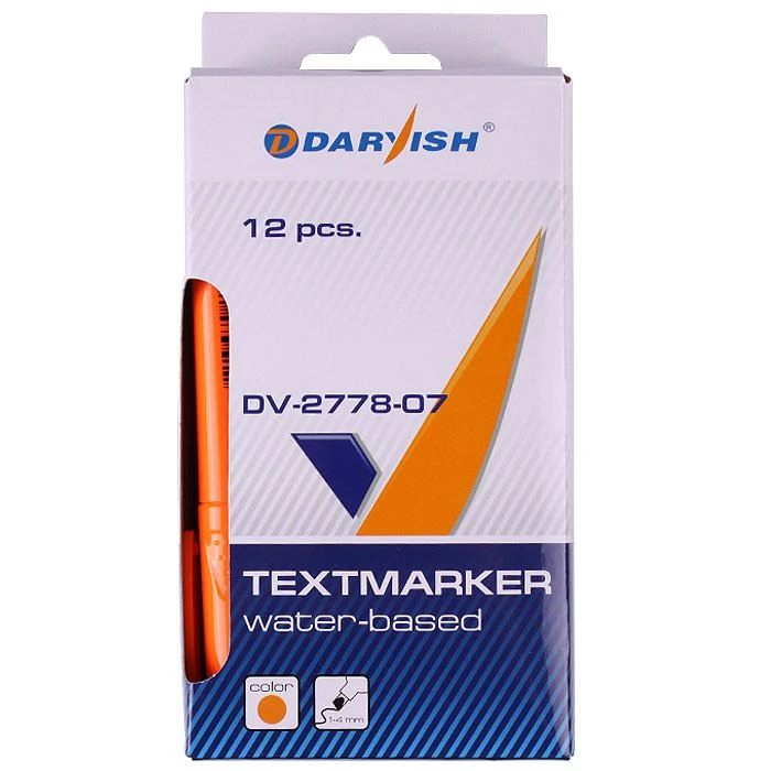 Маркер-выделитель на водной основе "Darvish" оранжевый Маркер-выделитель на водной основе "Darvish" оранжевый