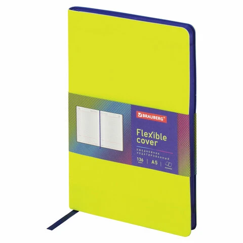 Ежедневник недатированный А5 (138x213 мм) BRAUBERG "Flex", кожзам, 136 Ежедневник недатированный А5 (138x213 мм) BRAUBERG "Flex", кожзам, 136