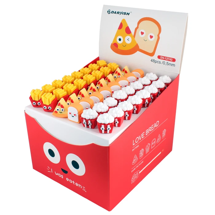 Ручка гелевая синяя "Darvish" Снеки